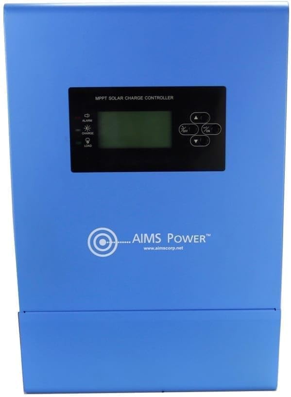 AIMS Power SCC80AMPPT 80 Amp MPPT Solar Charge Controller; Charges 12, 24, 36 and 48 Volt Solar Systems; 4 Stage Charging; Battery Type Selector; Stackable; Over Temp Protection