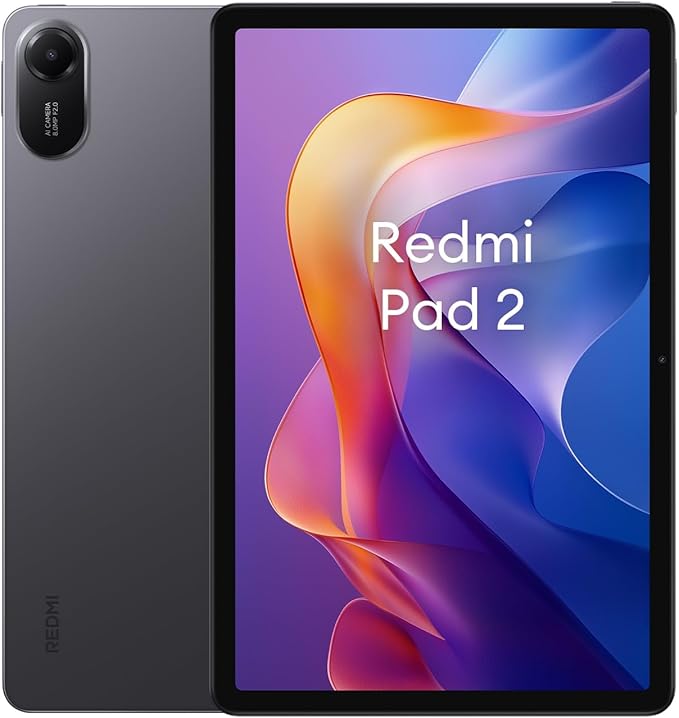 XIAOMI Redmi Pad 2 – 11 Inch Tablet 2.5K (MediaTek G100-Ultra, 4GB RAM, 128GB ROM, WiFi 5 + Bluetooth 5.3, 9000 mAh Battery, Charger Not Included), Grey