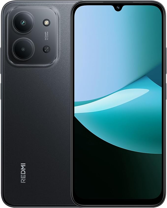 XIAOMI Redmi 15C - 4+128GB Smartphone, Dual Camera with 50MP AI, 6.9" 120Hz Immersive Display, Powerful Octacore Processor, 33W Fast Charge, Charger Not Included, Black